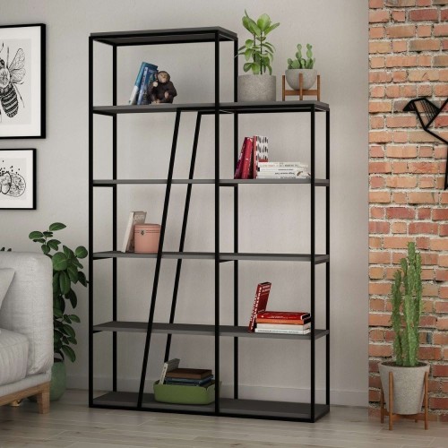 Libreria Pal colore antracite 110x29x178 cm EFFEZETA ITALIA