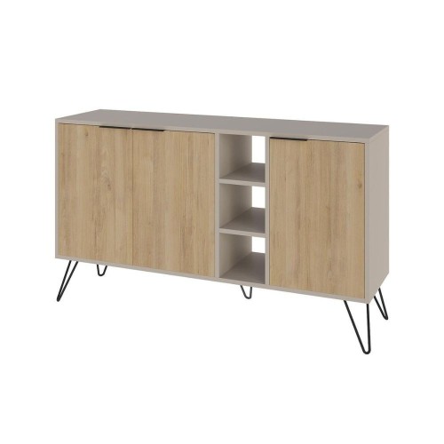 Madia Clara con struttura cashmere 3 ante rovere e nicchie