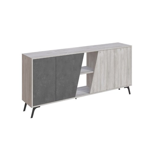 Madia Fiona 180 cm. con 2 ante bianco vintage e due ante