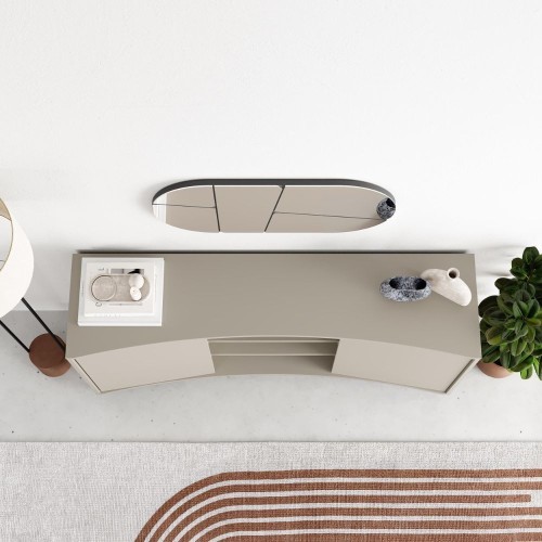 Madia Frem con 2 ante e 3 nicchie a giorno colore cashmere