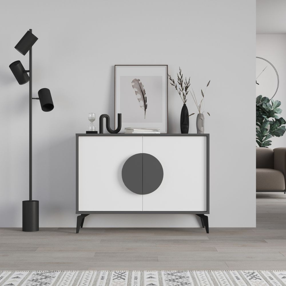 Madia Gora 110 cm struttura colore antracite con ante