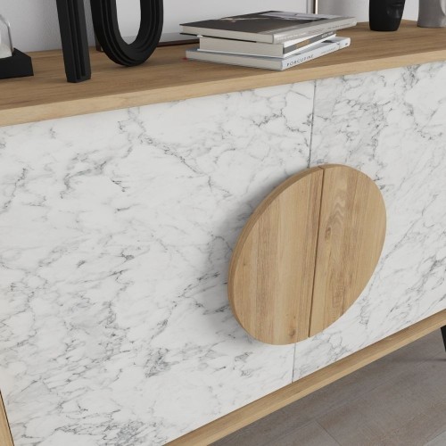 Madia Gora 110 cm struttura colore rovere con ante carrara