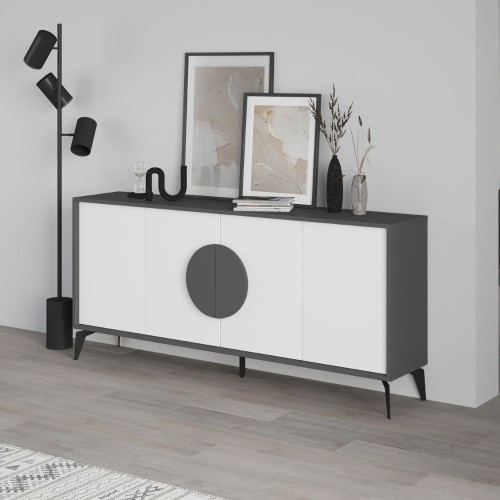 Madia Gora 180 cm struttura colore antracite con ante