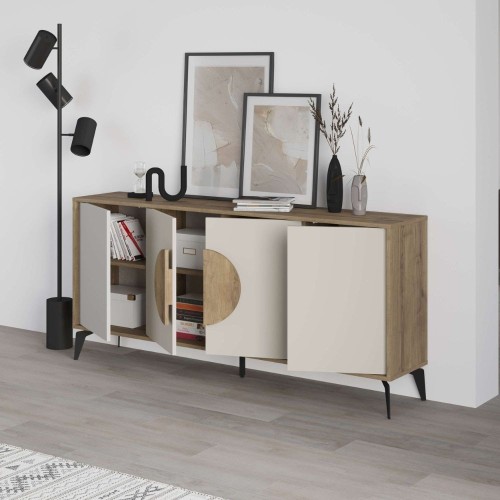 Madia Gora 180 cm struttura colore noce hitit con ante