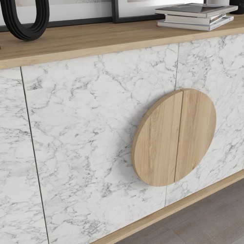 Madia Gora 180 cm struttura colore rovere con ante carrara