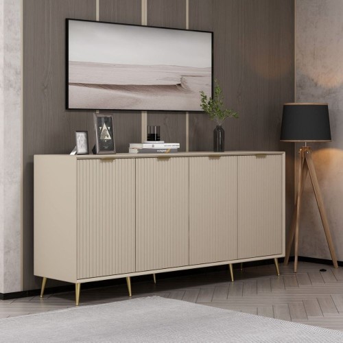 Madia Kale con 4 ante a filo effetto cannettato colore