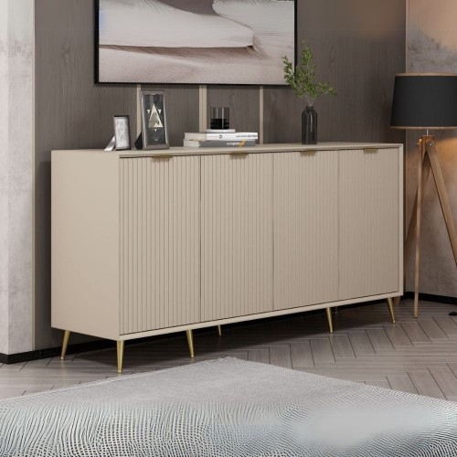 Madia Kale con 4 ante a filo effetto cannettato colore