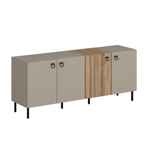 Madia Mila con 3 ante cashmere e 1 anta rovere con maniglie