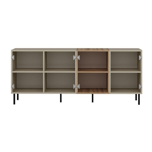 Madia Mila con 3 ante cashmere e 1 anta rovere con maniglie