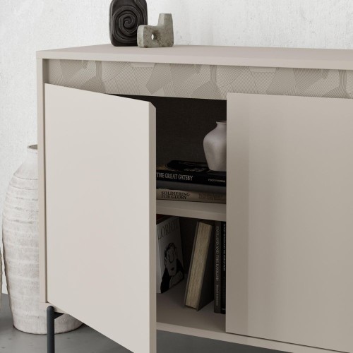 Madia Mott 150 cm. con 3 ante cashmere e dettaglio