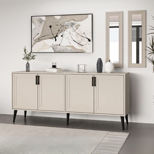 Madia Prime 4 ante colore cashmere con maniglie e piedi