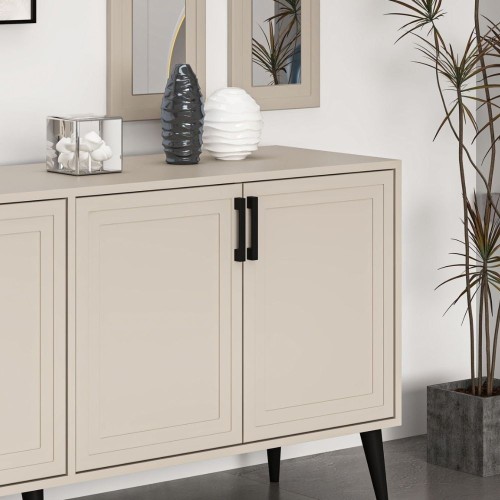 Madia Prime 4 ante colore cashmere con maniglie e piedi