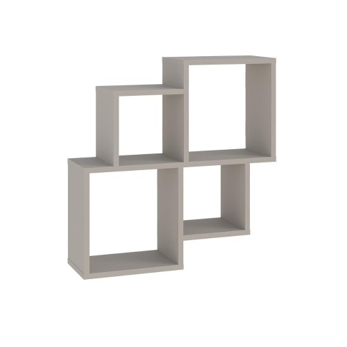 Mensola Oyo con 4 scomparti a vista colore cashmere