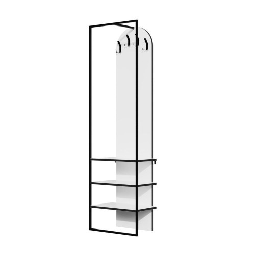 Mobile ingresso Archy con 4 ganci appendi abiti e scarpiera