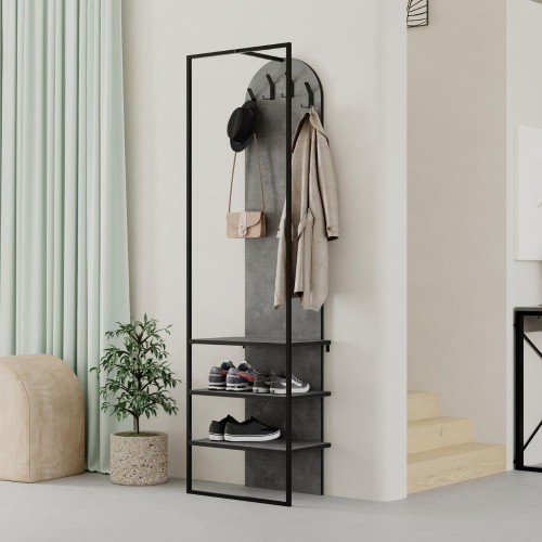 Mobile ingresso Archy con 4 ganci appendi abiti e scarpiera