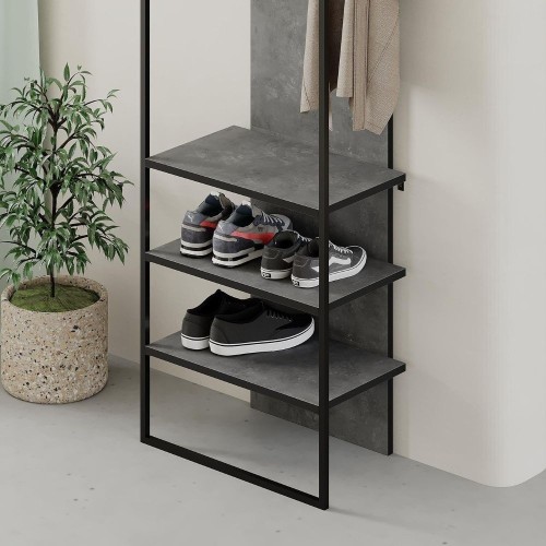 Mobile ingresso Archy con 4 ganci appendi abiti e scarpiera