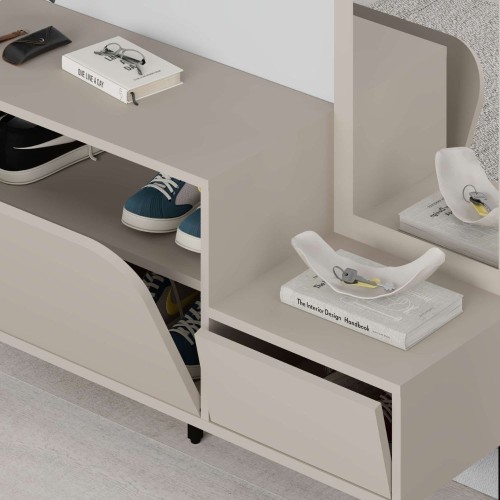 Mobile ingresso Mila con scarpiera ganci appendi abito e