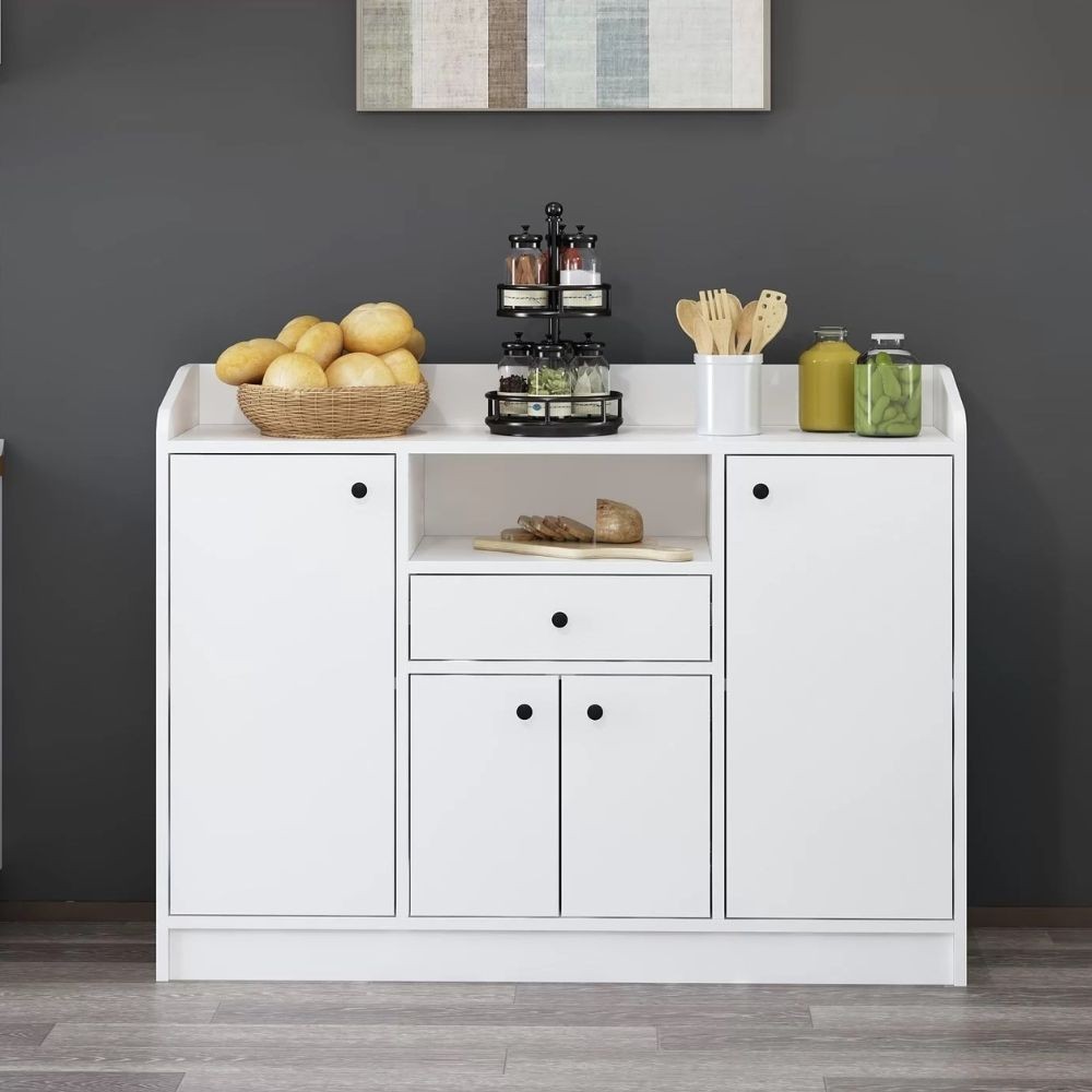 Mobile multiuso Arina con 4 ante 1 cassetto e nicchia a