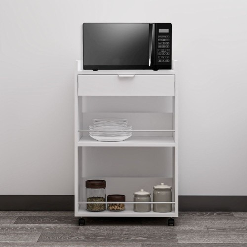 Mobile multiuso Liana con 2 nicchie a giorno e un cassetto