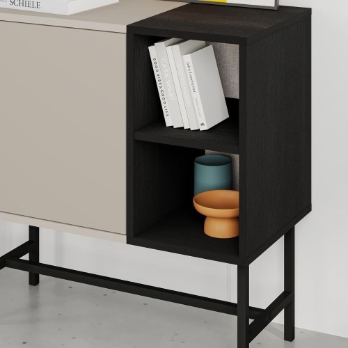 Mobile multiuso Mona Mini con anta cashmere e due nicchie a