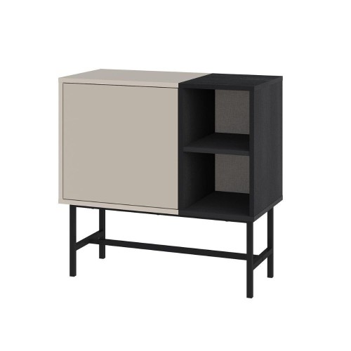 Mobile multiuso Mona Mini con anta cashmere e due nicchie a