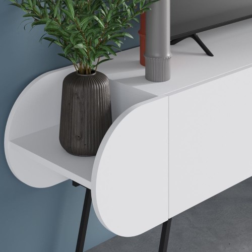 Mobile porta tv Capsule con due ante a ribalta e ripiani