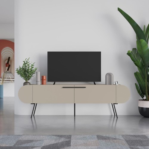 Mobile porta tv Capsule con due ante a ribalta e ripiani