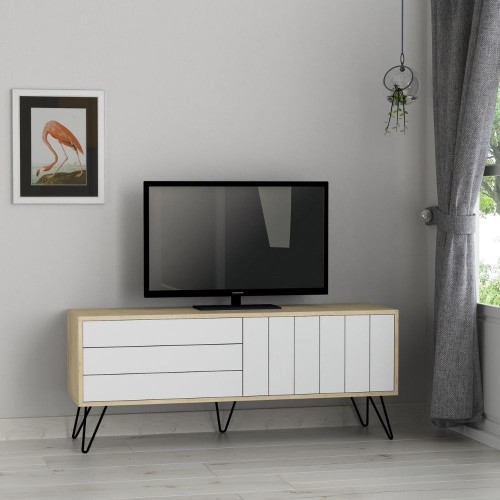 Mobile porta tv Picadilly struttura colore rovere con 2