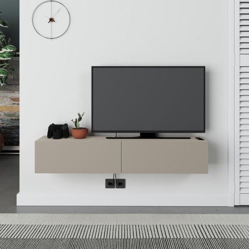 Mobile porta TV sospeso Francy cashmere con ante a ribalta