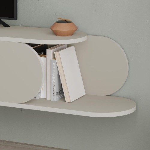 Mobile porta tv sospeso Tone con 2 ante a ribalta e vano