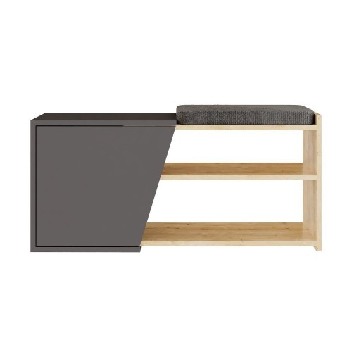 Panca scarpiera Fiona con struttura rovere e frontali