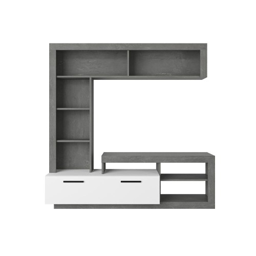 Parete attrezzata cemento bianco Leo EFFEZETA ITALIA