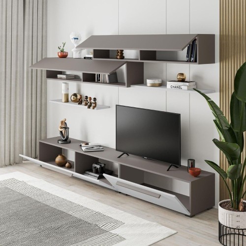 Parete attrezzata Kombat 260 colore bianco e tortora