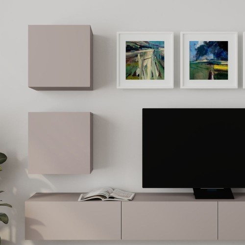 Parete attrezzata Marte colore tortora H 170x40x300 cm.