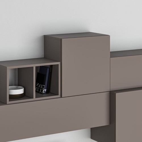 Parete attrezzata Tromen 260 cm. tortora MTV234475 EFFEZETA