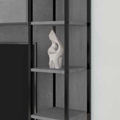 Parete attrezzata Tronador 260 cm. colore cemento EFFEZETA