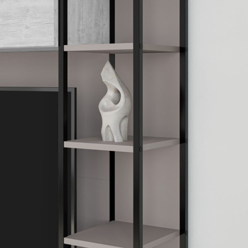 Parete attrezzata Tronador 260 cm. tortora e ancient white