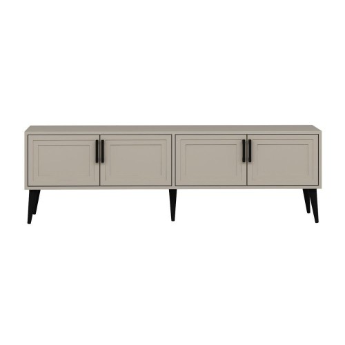 Porta tv Prime con 4 ante colore cashmere e maniglie e