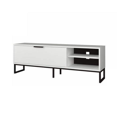 Porta tv Way bianco con dettagli ghisa EFFEZETA ITALIA