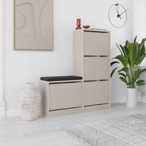 Scarpiera con panca Dude con 4 ante a ribalta colore