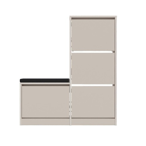 Scarpiera con panca Dude con 4 ante a ribalta colore