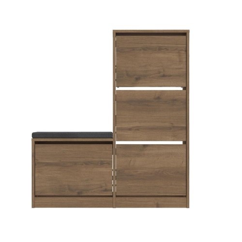 Scarpiera con panca Dude con 4 ante a ribalta colore hitit