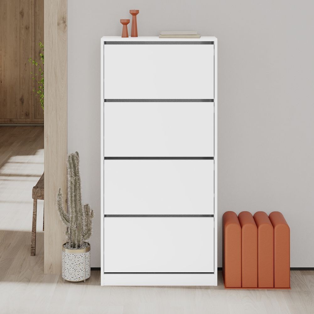 Scarpiera SHC540BI quattro ante a ribalta bianco EFFEZETA