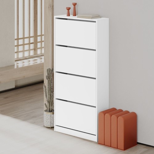 Scarpiera SHC540BI quattro ante a ribalta bianco EFFEZETA