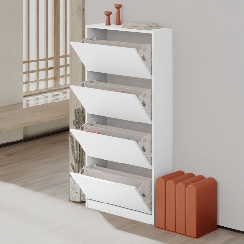 Scarpiera SHC540BI quattro ante a ribalta bianco EFFEZETA