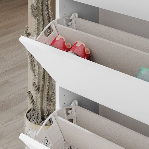 Scarpiera SHC540BI quattro ante a ribalta bianco EFFEZETA