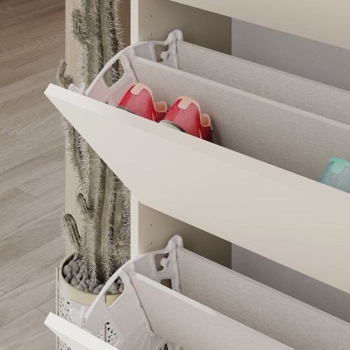 Scarpiera SHC540SAND quattro ante a ribalta cashmere