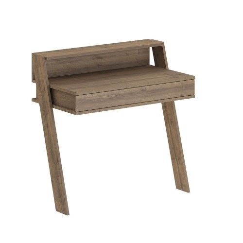 Scrivania da parete hitit noce con cassetto Cowork 94 cm.