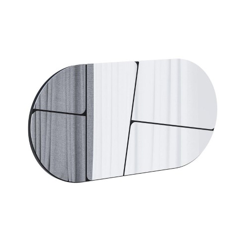 Specchio da parete Otis con design astratto base nera