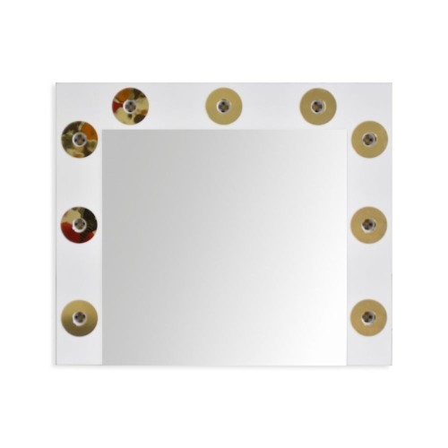 Specchio trucco Armin colore bianco con luci LED lampadine